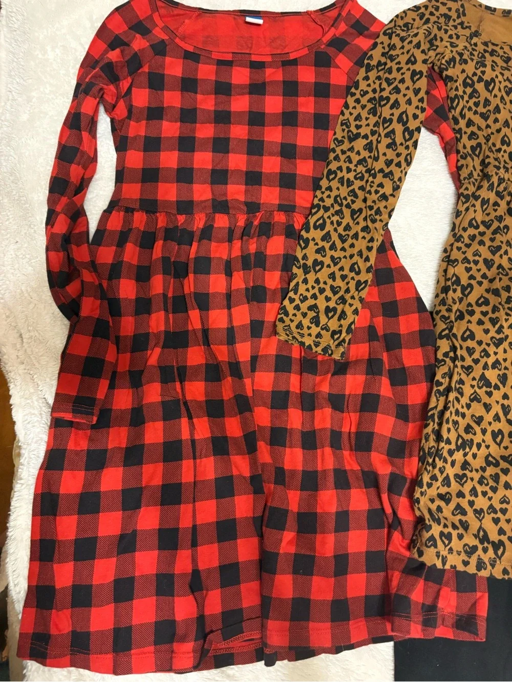 Old Navy Red and Black Buffalo Plaid Shirt Dress